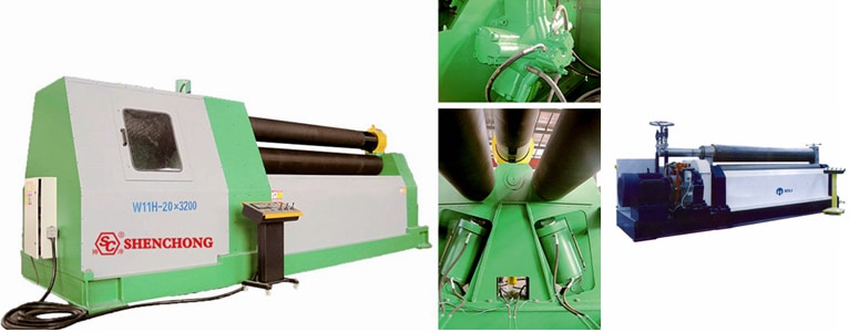 Hydraulic Arc Adjust Plate Rolling Machine 3 Rolls