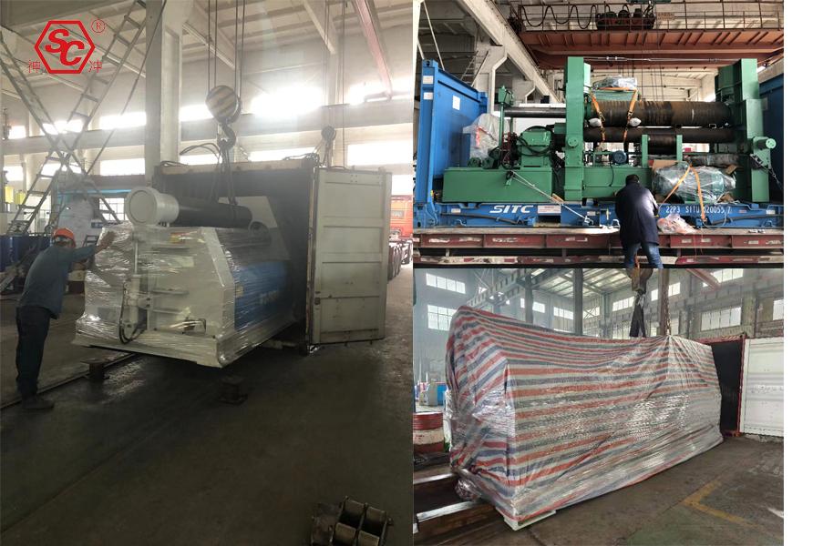 3 rolls plate bending machine shipment