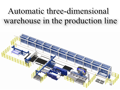 Automatic three-dimensional warehouse in the production line