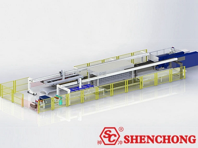 Uncoiling and leveling production line