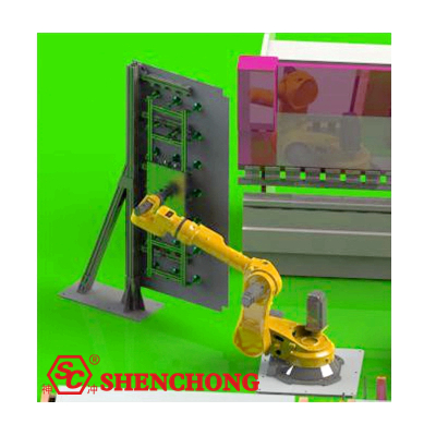 Robot side-change clamping