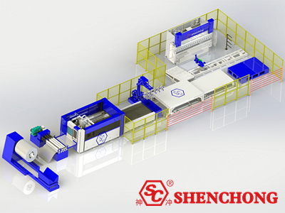 uncoiling leveling bending production line