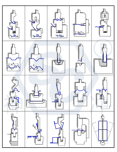 upper and lower die bending