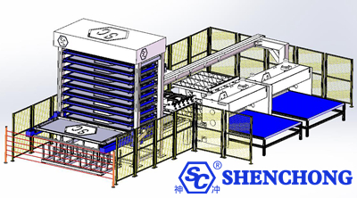 automatic material storage + automatic loading and unloading