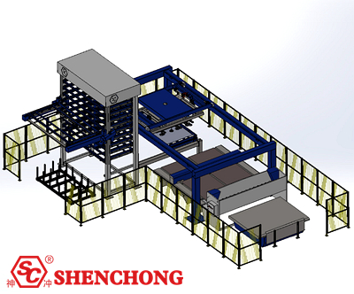 Automatic non-ferrous metal shearing production line