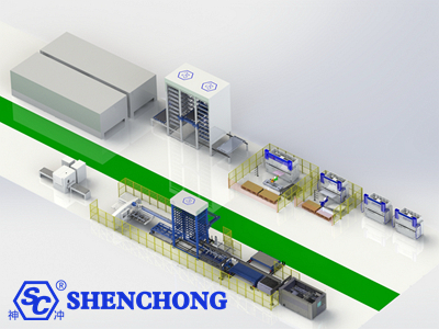 elevator sheet metal automatic production line unloading