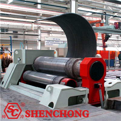 Hydraulic Plate Bending Roll Machine Rolling Process