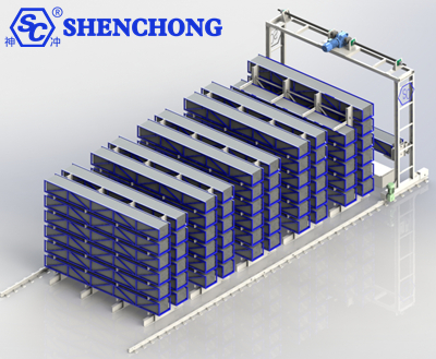 Gantry automatic profile storage system